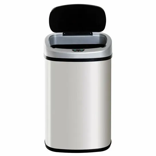 BOXED STEEL MOTION SENSOR RUBBISH BIN