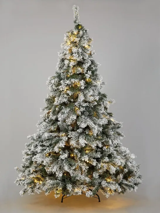 BOXED 6FT FLOCKED PRELIT DOWNSWEPT PINE TREE COLLECTION ONLY RRP £219.99