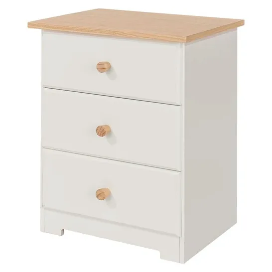 BOXED 3 DRAWER BEDSIDE CABINET