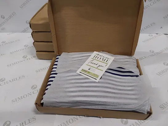 5 BRAND NEW ADAM HOME CHINO STRIPE NAVY KING SIZED DUVET COVERS