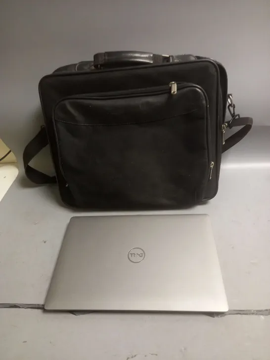 DELL LAPTOP AND LAPTOP BAG IN SILVER