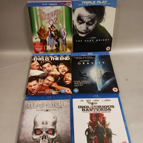 APPROXIMATELY 15 ASSORTED BLU-RAY FILMS TO INCLUDE THE DARK KNIGHT, GRAVITY, THE IS THE END ETC 