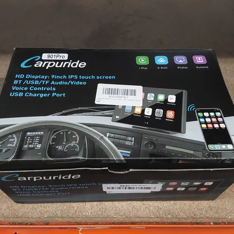 BOXED CARPURIDE W901PRO 2023 APPLE CAR PLAY AND ANDROID AUTO HD DISPLAY: 9INCH IPS TOUCHSCREEN UNIT (1 BOX)