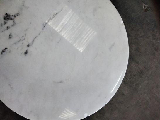 MARBLE EFFECT CIRCULAR SIDE TABLE 