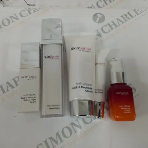 LOT OF 5 ASSORTED SKINSENSE BEAUTY ITEMS TO INCLUDE NIGHT AND DAY CREAM