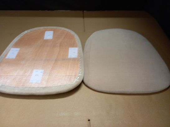LOT OF 15 BEIGE FABRIC SEAT PADS