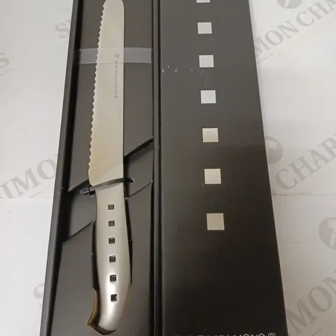 BOXED SHA RA KU MONO MOLYBDENUM VANADIUM STEEL 18-8 STAINESS STEEL 17.5CM BREAD KNIFE