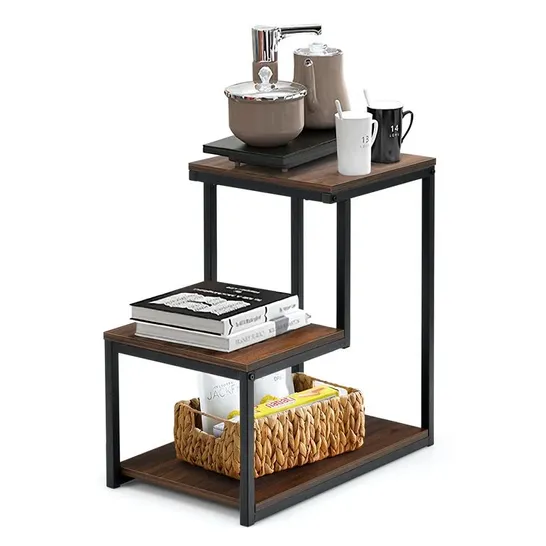 BOXED LEONG SIDE TABLE BROWN, SIZE NOT SPECIFIED 