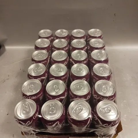 24 X CANS OF COCA-COLA CHERRY DRINKS - 24 X 330ML - COLLECTION ONLY 