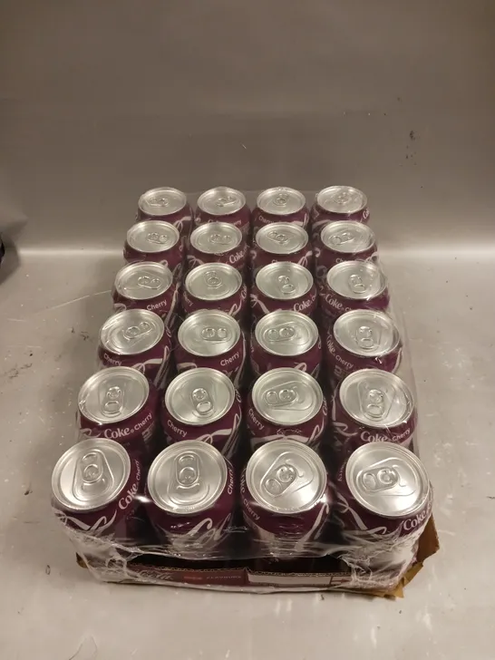 24 X CANS OF COCA-COLA CHERRY DRINKS - 24 X 330ML - COLLECTION ONLY 