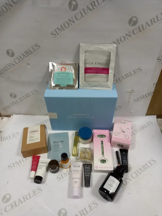 BOXED LOOK FANTASTIC BEAUTY BOX MAKE-UP & SKINCARE COLLECTION TO INCLUDE BRUSH WORKS JADE ROLLER, NEOM BODY BUTTER, ELEMIS EYE MASKS ETC 