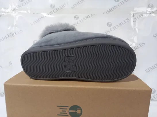 GREY FLUFFY SLIPPERS SIZE 38