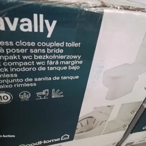 BOXED GOODHOME CAVALLY RIMLESS CLOSE COUPLED TOILET