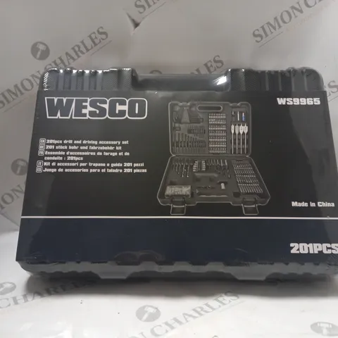 SEALED BOXED WESCO 201PCS DRILL AND DRIVING ACCESSORY SET WS9965