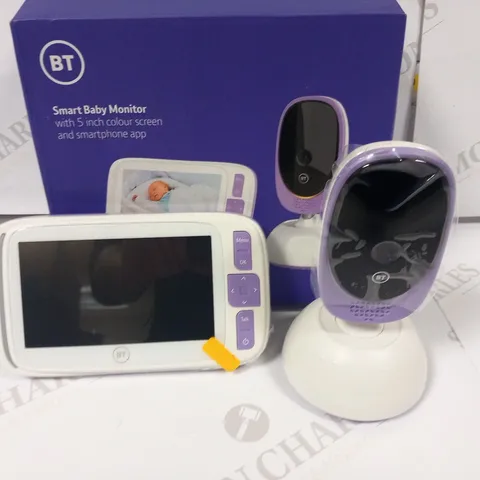 BOXED BT SMART BABY MONITOR WITH 5" COLOUR SCREEN AND SMARTPHONE APP