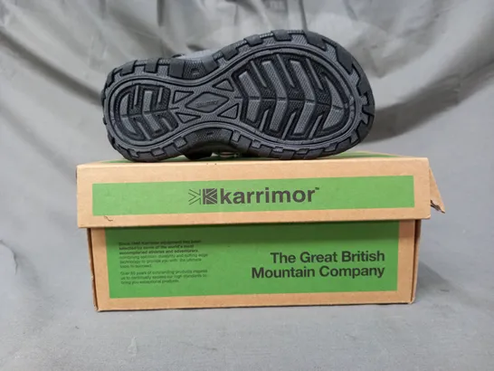 BOXED PAIR OF KARRIMOR KIDS OPEN TOE SANDALS IN BLACK UK SIZE 8