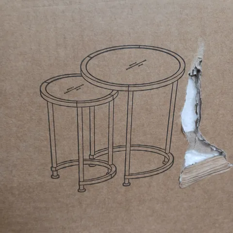 BOXED ARUBA NEST OF LAMP TABLES - COLLECTION ONLY 