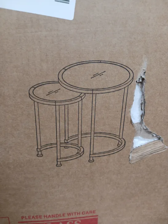 BOXED ARUBA NEST OF LAMP TABLES - COLLECTION ONLY  RRP £129.99