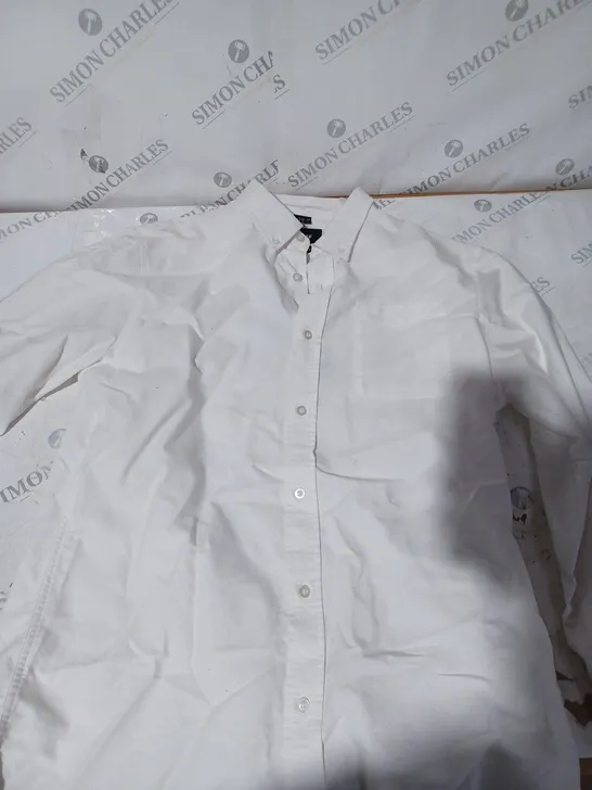 FIRETRAP BASIC WHITE SHIRT - LARGE