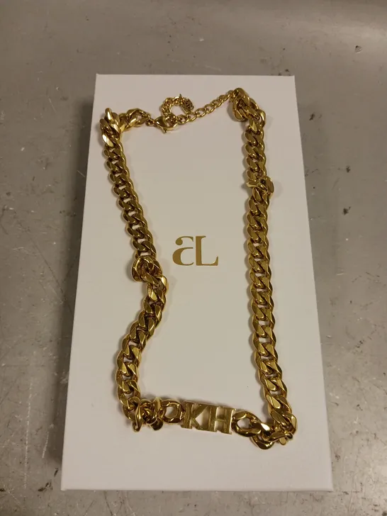 ABBOTT LYON PERSONALISED 'KH' CHAIN LINK NECKLACE 