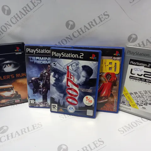 APPROXIMATELY 21 ASSORTED PLAYSTATION 2 GAMES TO INCLUDE JAMES BOND 007: EVERYTHING OR NOTHING, WORLD RALLY CHAMPIONSHIP, CRASHED, ETC