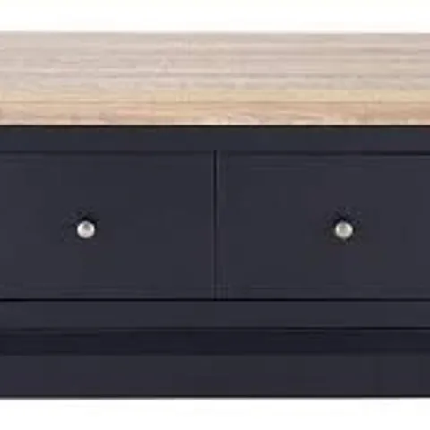 BRAND NEW BOXED HANNA COFFEE TABLE - CHARCOAL/OAK (1 BOX)