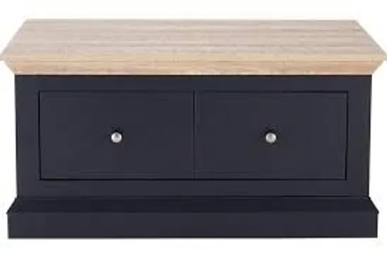 BRAND NEW BOXED HANNA COFFEE TABLE - CHARCOAL/OAK (1 BOX)