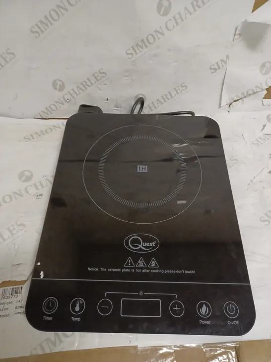 QUEST 35839 SINGLE DIGITAL INDUCTION CERAMIC PORTABLE HOB HOT PLATE