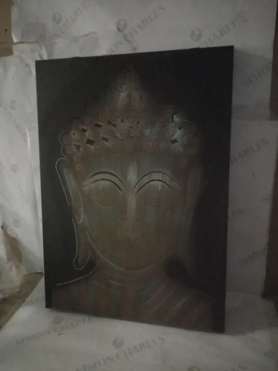 BOXED INNOVATORS SOLAR LED PEACEFUL BUDDHA WALL DECOR