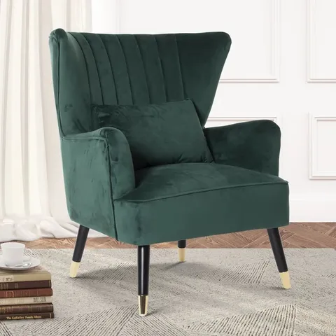 BOXED JOVANNY 77CM WIDE WINGBACK CHAIR 