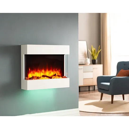 BOXED DARREN WALL MOUNTED ELECTRIC FIRE SUITE (2 BOXES)