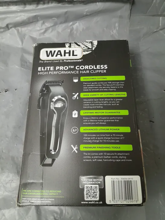 WAHL CLIPPER KIT LITHIUM CORDLESS ELITE PRO