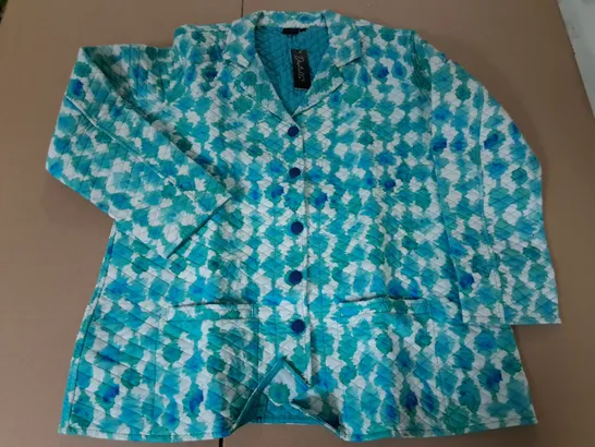 LOT OF 7 DESTELLO PADDED BUTTON JACKET IN CYAN - SIZE 16