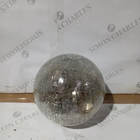 MR CHRISTMAS 8" GLASS CRACKLE SPHERE WITH ROTATING LIGHT