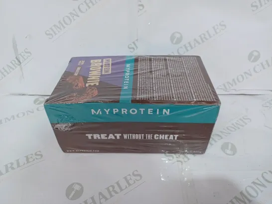 BOX TO CONTAIN 12 X 75G MYPROTEIN PROTEIN BROWNIES, CHOCOLATE CHIP // BEST BEFORE 03/07/2024