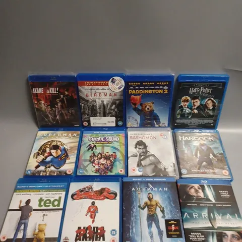 APPROXIMATELY 10 ASSORTED BLU-RAY FILMS TO INCLUDE HANCOCK, HARRY POTTER, TED ETC 