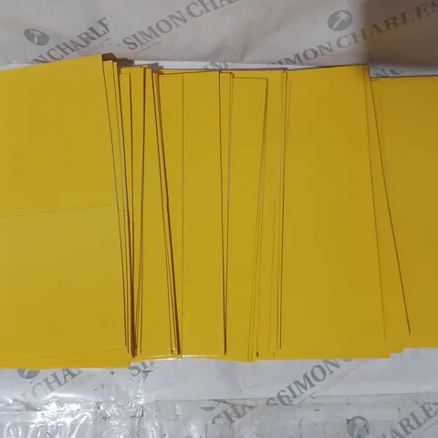 BOX OF APPROXIMATELY 20 UNBRANDED GIFT BOX CARD SLEEVES IN YELLOW