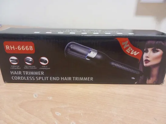 BOXED RH-6668 HAIR TRIMMER CORDLESS SPLIT END HAIR TRIMMER