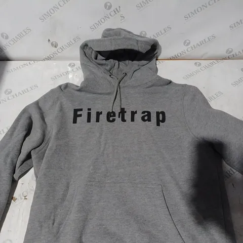 FIRETRAP GRAPHIC HOODIE IN GREY - MEDIUM