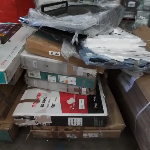 PALLET CONTAINING APPROX. 10 X ASSORTED TVS FOR SPARES AND REPAIRS ONLY 