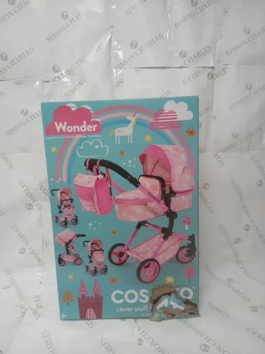 UNICORN PRINT WONDER DOLL PRAM RRP £54.99