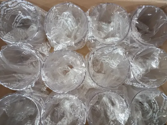 BOX OF APPROXIMATELY 20 ELITE PENTHOUSE 14OZ PLASTIC GLASSES