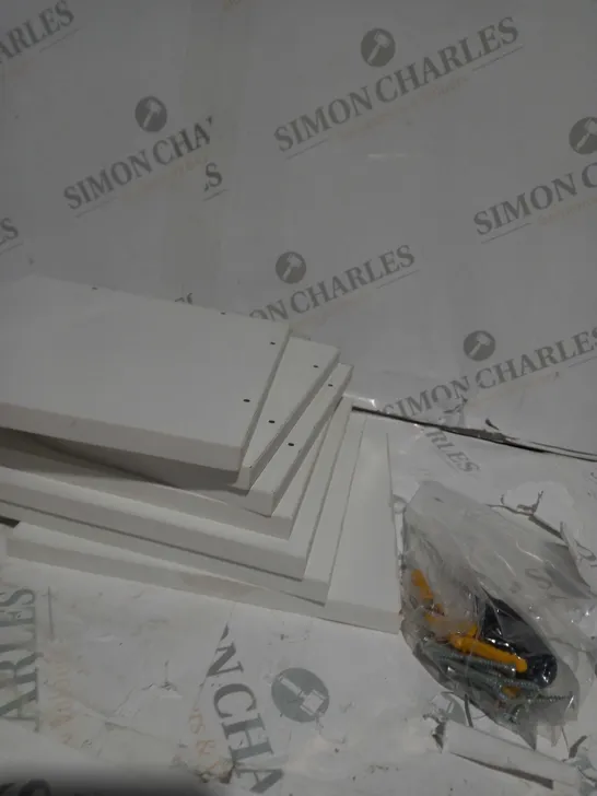 BOXED WHITE 3 TIER WALL SHELF 