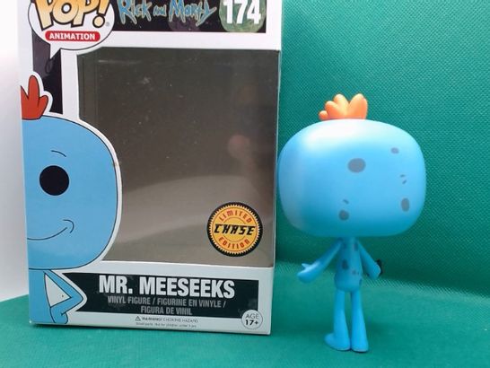 POP! ANIMATION RICK AND MORTY MR. MEESEEKS 174 VINYL FIGURE LIMITED CHASE EDITION