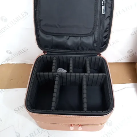 TILI MAKE-UP ORGANISER VANITY CASE WITH ADJUSTABLE COMPARTMENTS 