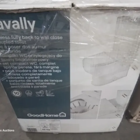 BOXED CAVALLY RIMLESS FULLY BACK TO WALL CLOSE COUPLED TOILET