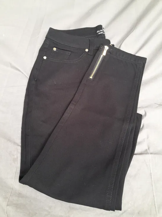 JULIEN MCDONALD LADIES CROPPED JEANS BLACK SIZE 14