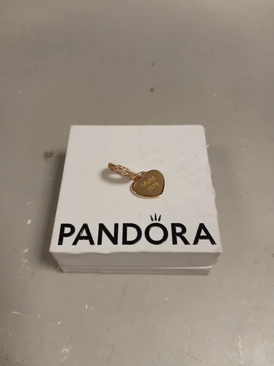 PANDORA PERSONALISED HEART CHARM 