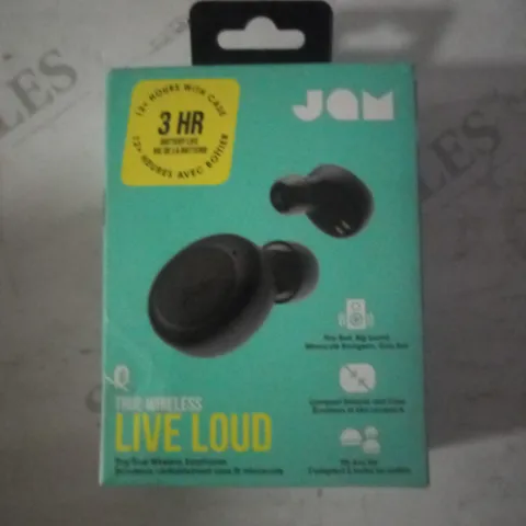 LOT OF 5 JAM LIVE LOUD HX-EP410-BK WIRELESS BLUETOOTH EARPHONES, BLACK