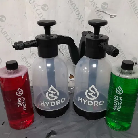 2 HYDRO PRODUCTS TO INCLUDE PRE WASH, SNOW WASH WITH 2 BOTTLES